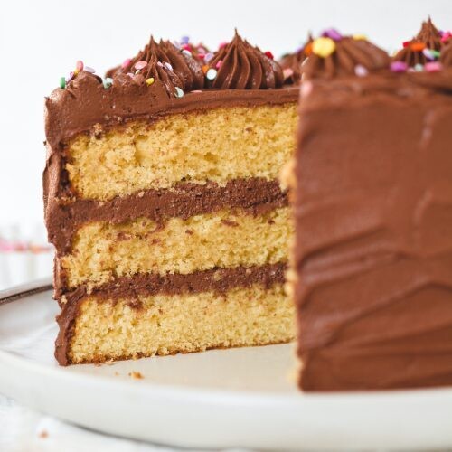 Whole Yellow cake with Chocolate frosting