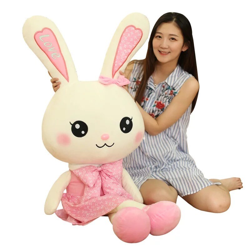100cm Rabbit Plush Toy Cute Skirt Rabbit Soft Animal