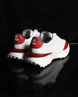 KEND “White/Red” - Leather Sneakers