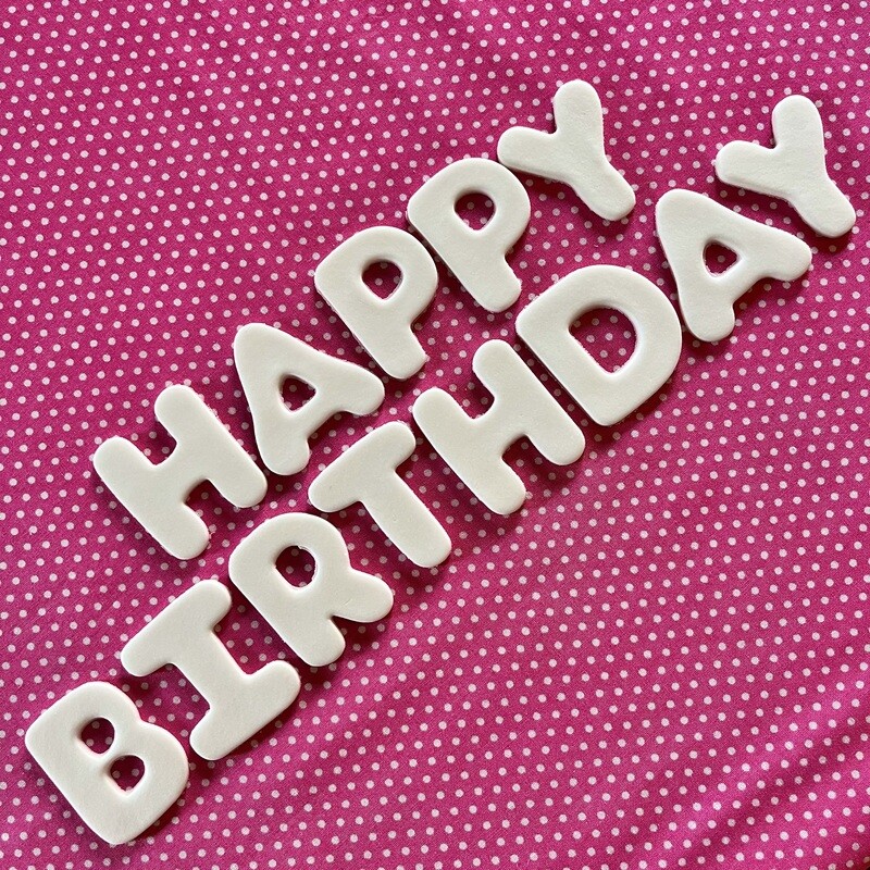 5cm Edible WHITE Letters or Numbers