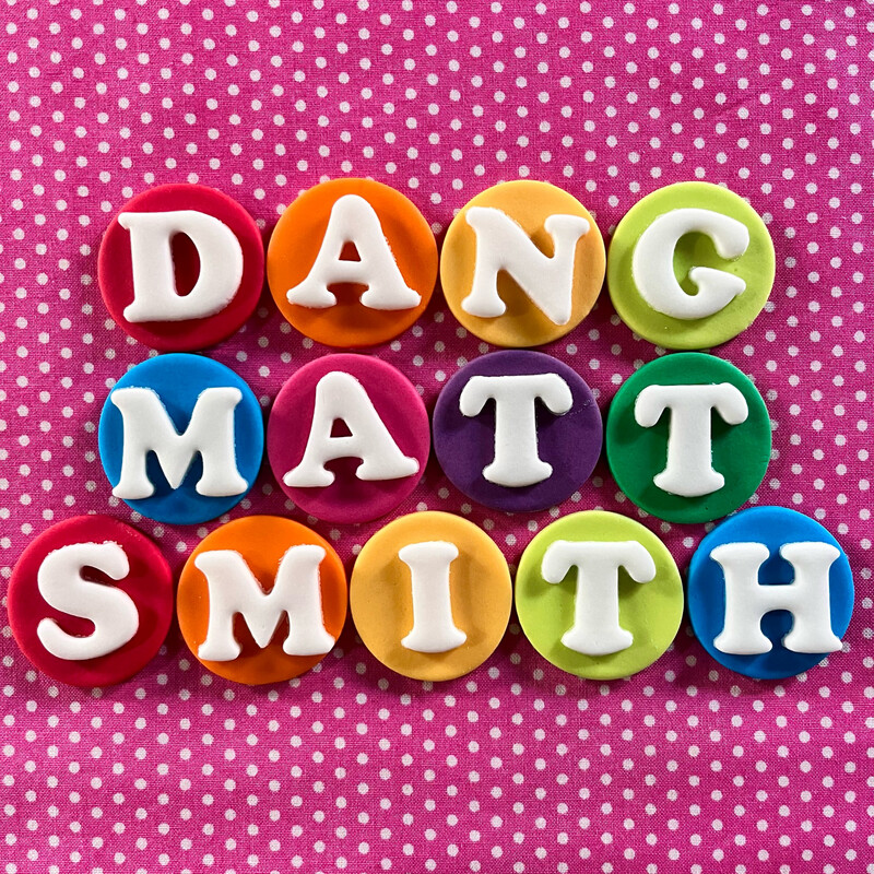 Dotty RAINBOW Letters & Numbers on Circles Discs