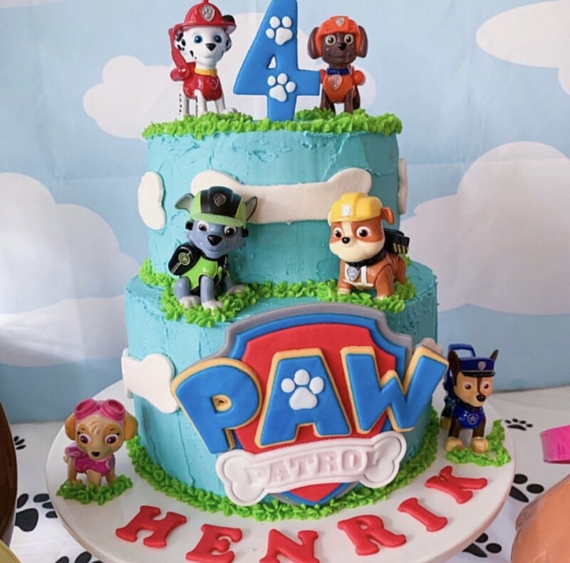 4x Paw Prints  - BLUE Paws