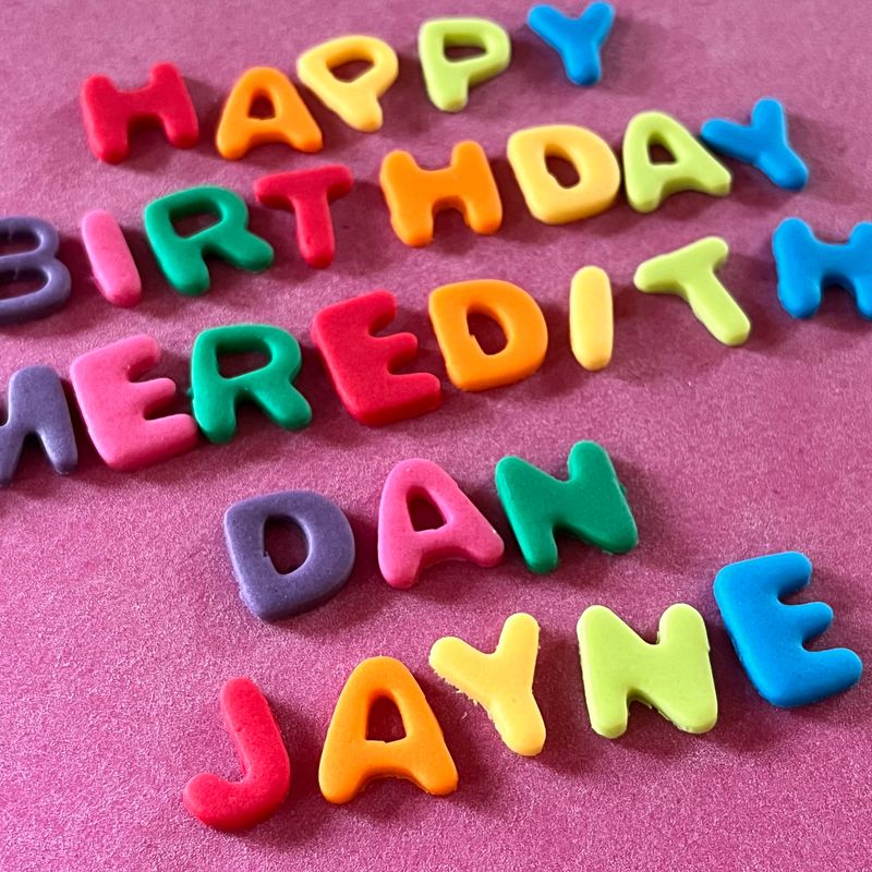 2cm RAINBOW Letters & Numbers