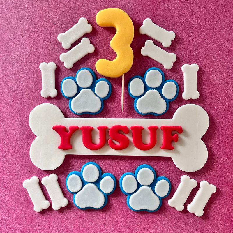 BASIC SET with Dog Tag & Bone - Paw Patrol Set Edible