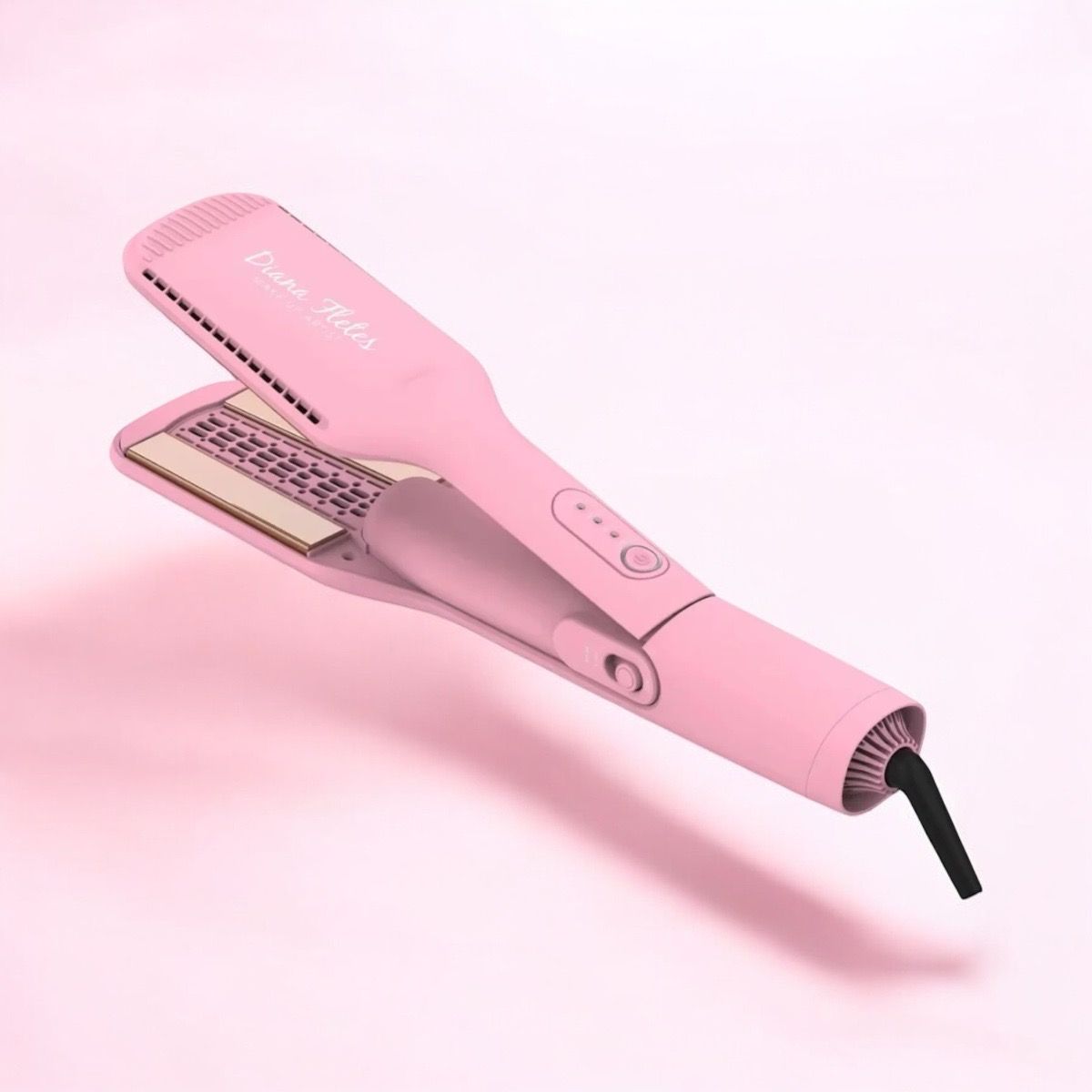 Plancha 2 En 1 Diana Fletes Para Cabello Húmedo y Seco TiTanium Galvanizado - EDICIÓN LIMITADA