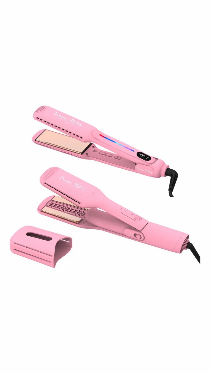 🔥 Set Plancha Profesional Infrared + Plancha 2 en 1 — Titanio Galvanizado 🔥