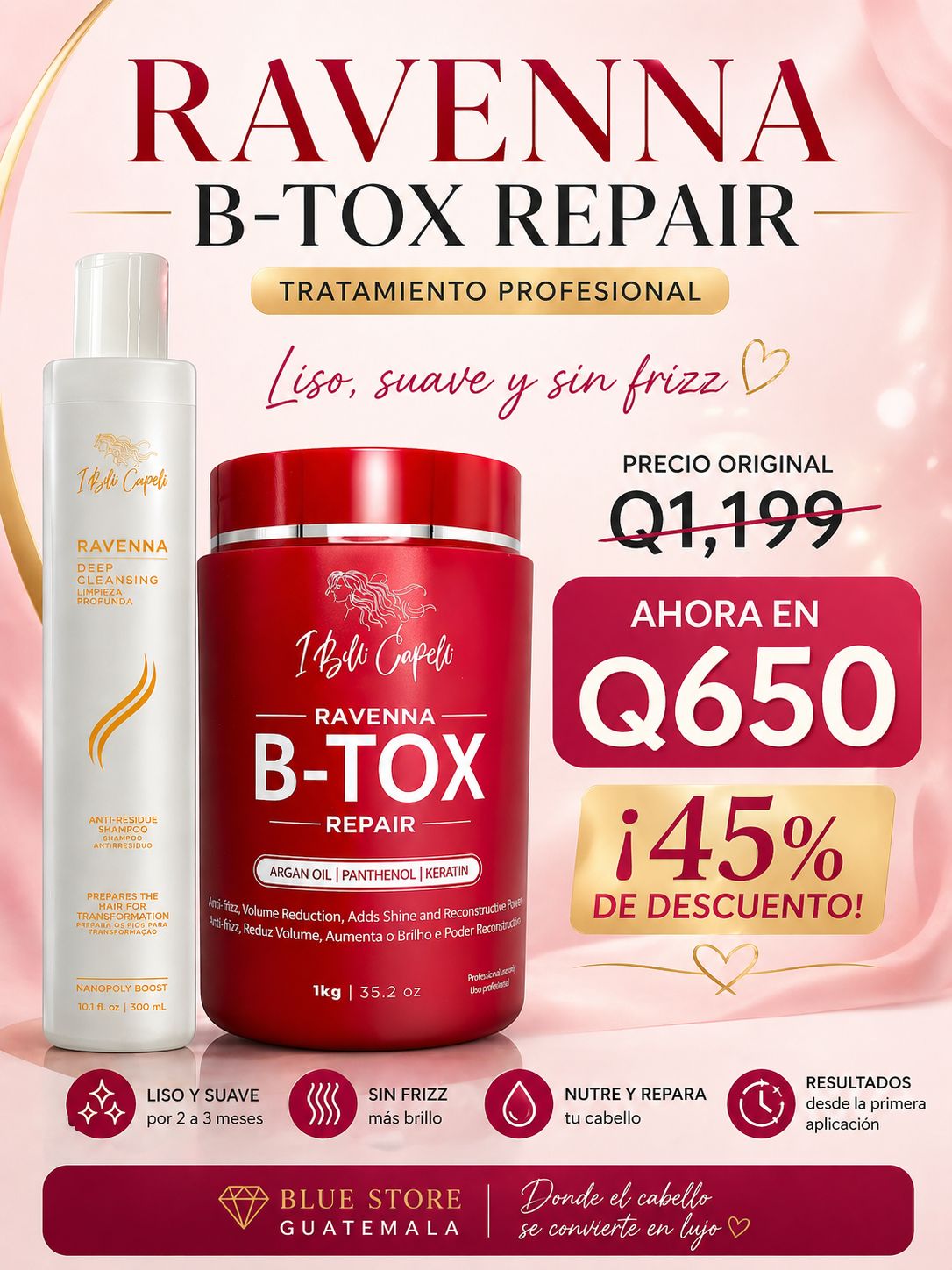 RAVENNA B-TOX REPAIR — TRATAMIENTO CAPILAR PROFESIONAL
