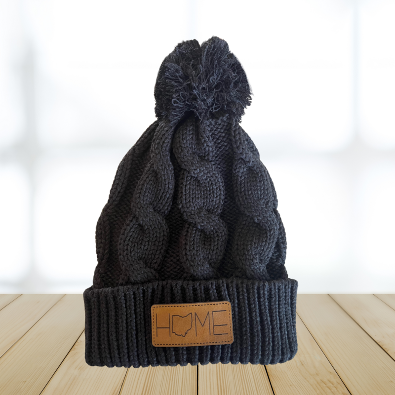 Black Beanie with HOME Patch
