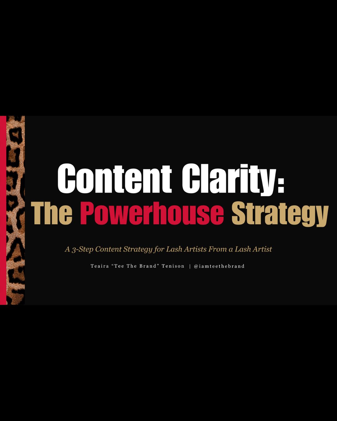LASH BOSS SUMMIT Content Clarity: The 3 Step Powerhouse Strategy