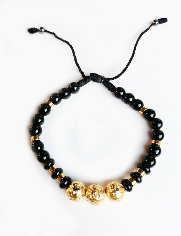 PULSERA TRINIDAD EN ONIX               UnisexS