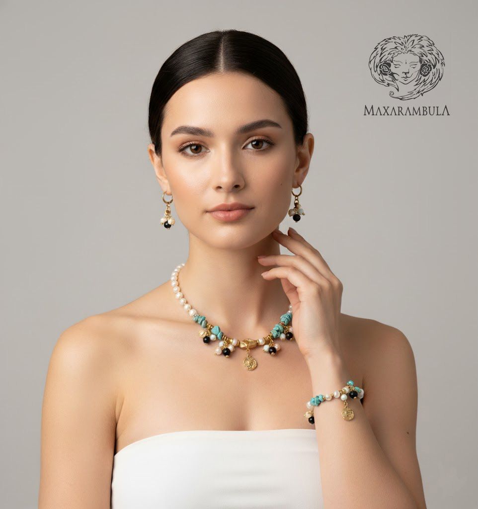 PERLAS, TURQUESA Y OJO DE TIGRE