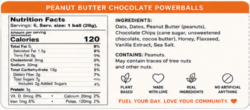 Peanut Butter Chocolate Powerballs