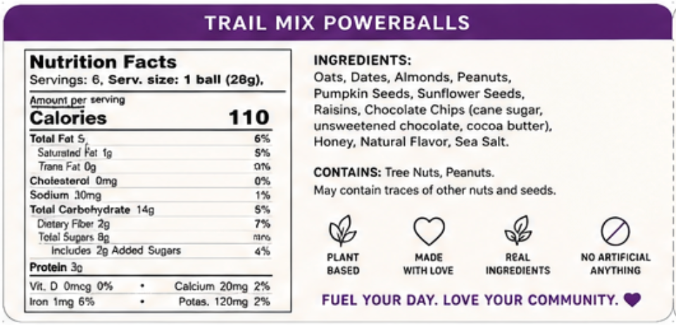 Trail Mix Powerballs