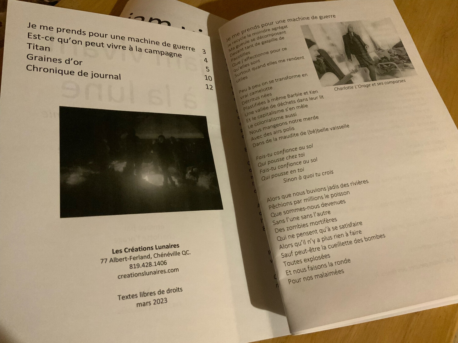 Jam vivant à la lune - Vivre à la campagne