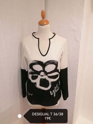 HAUT NOIR/CREME T 36/38