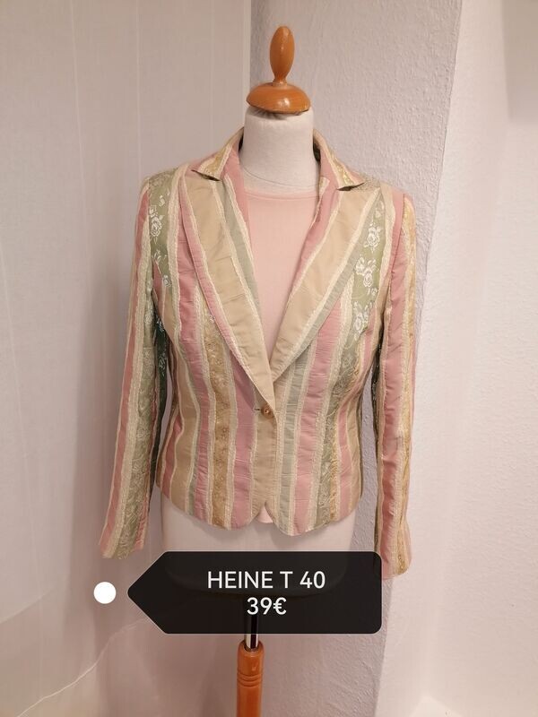 BLAZER ROSE/VERT/BEIGE T 40