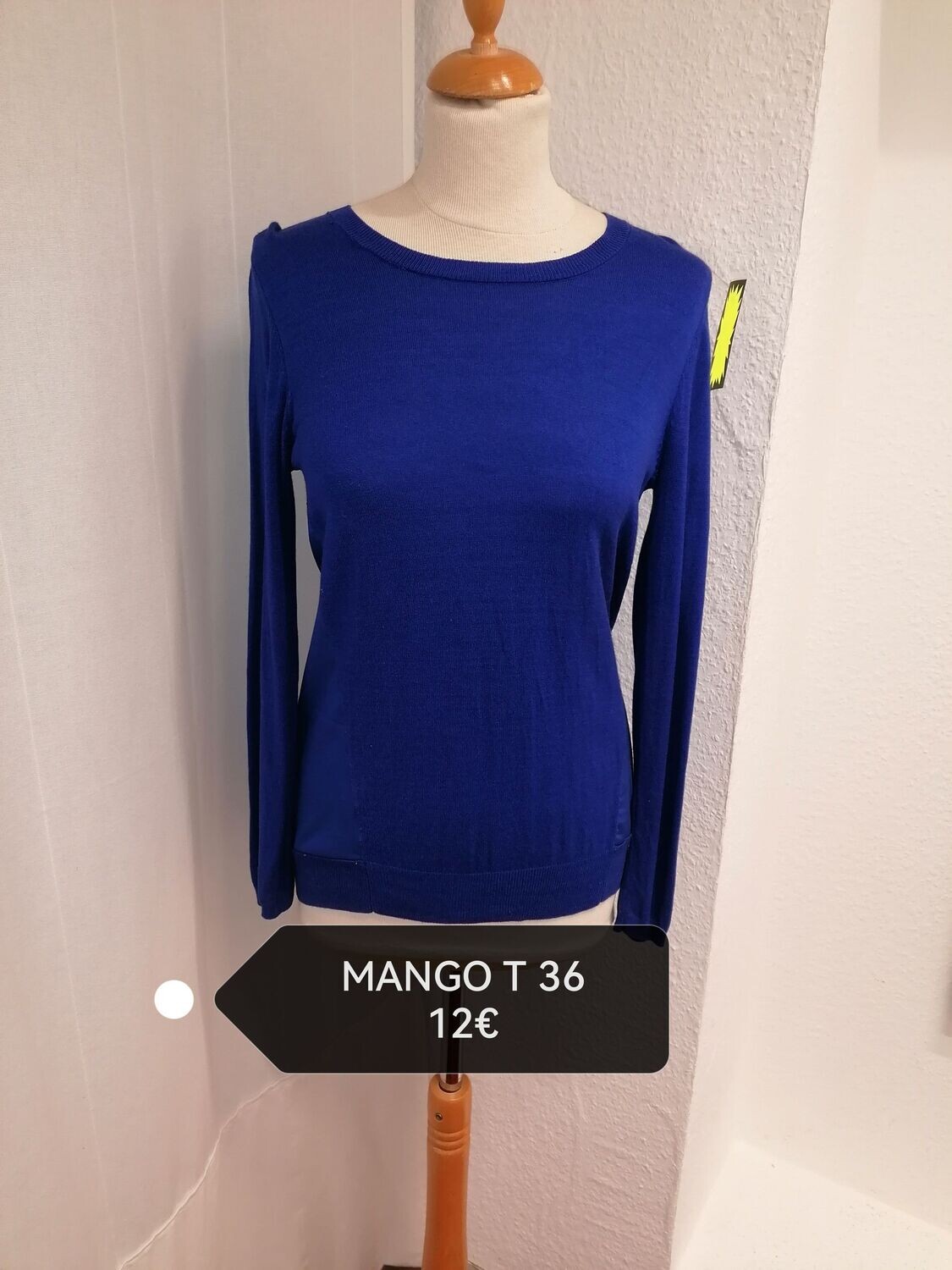 HAUT BLEU BI MATIERE MANGO