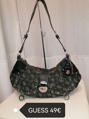 SAC A MAIN NOIR/GRIS GUESS