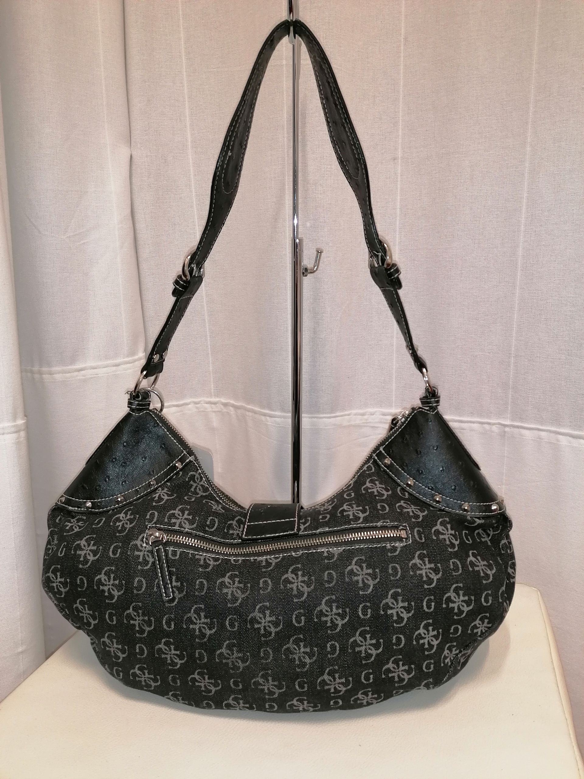 SAC A MAIN NOIR/GRIS GUESS
