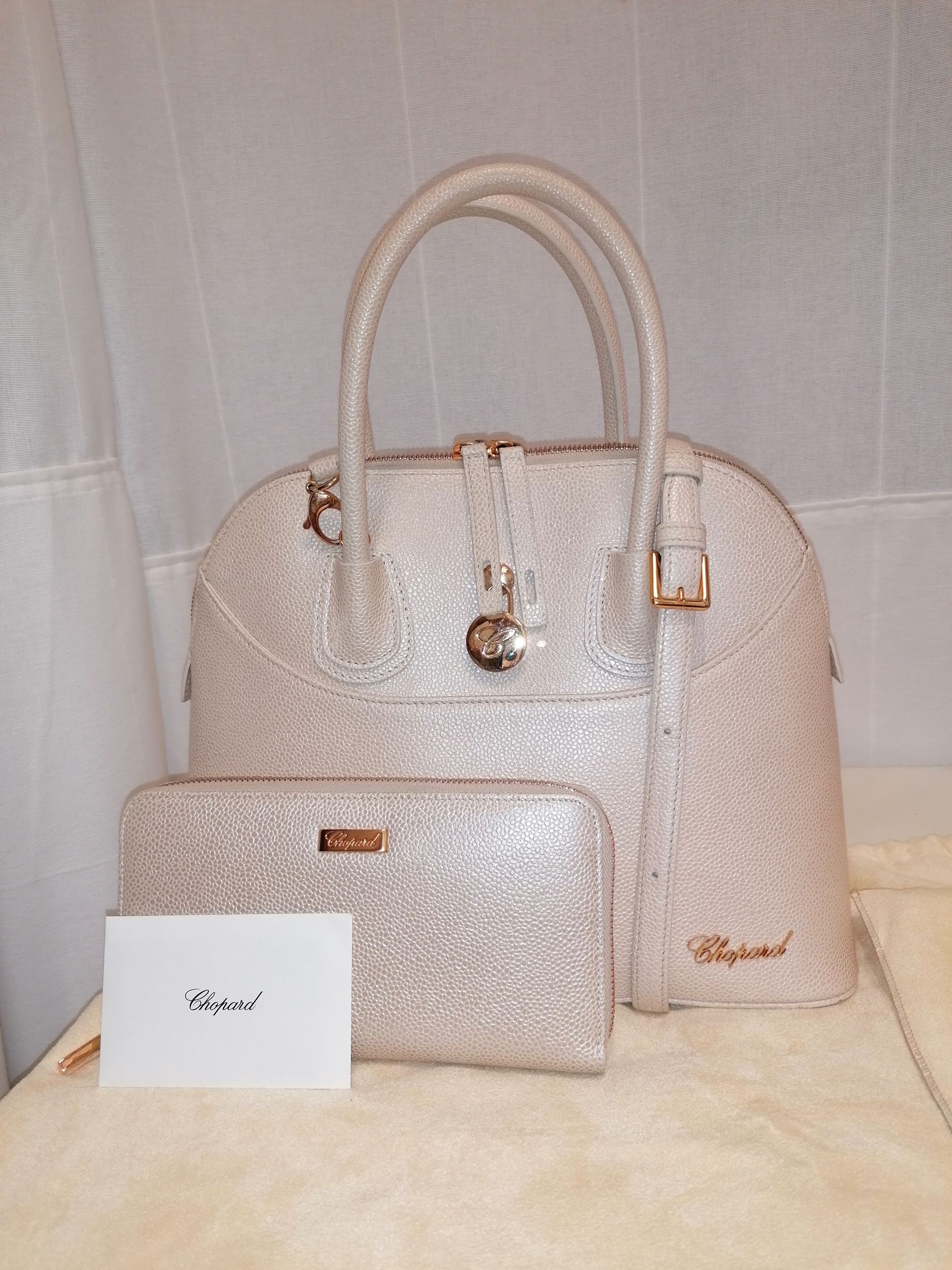 Sac à main bandoulière plus portefeuille cuir CHOPARD