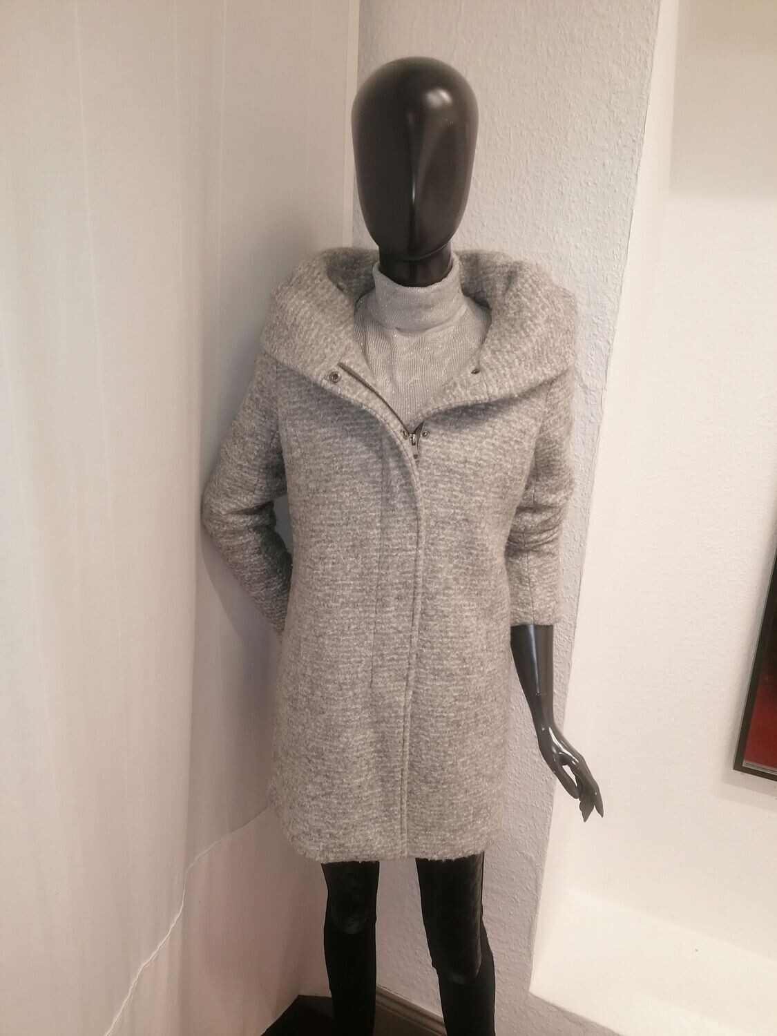 MANTEAU GRIS LAINE