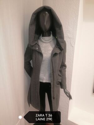 MANTEAU GRIS FONCE ZARA