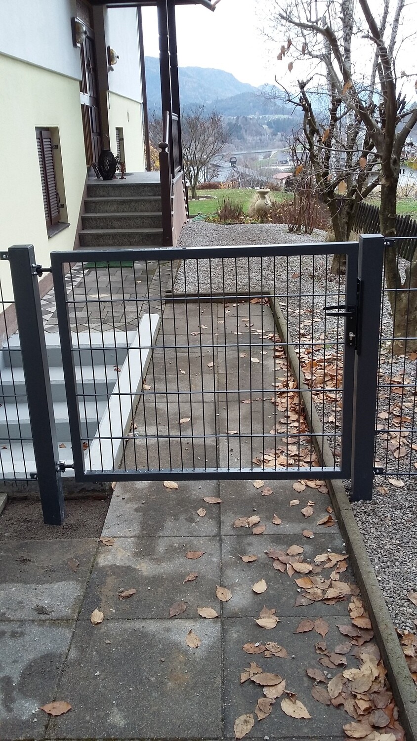 Gehtür Lichte 1000 mm mit Doppelstabgittermattenfüllung