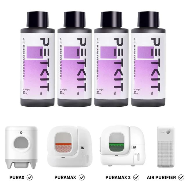 Recharges purifiantes &amp; désodorisantes pour spray PuraMax &amp; Pura X - Lot de 4