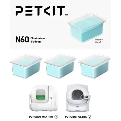 Désodorisant PETKIT N60 pour litière automatique (lot de 3)