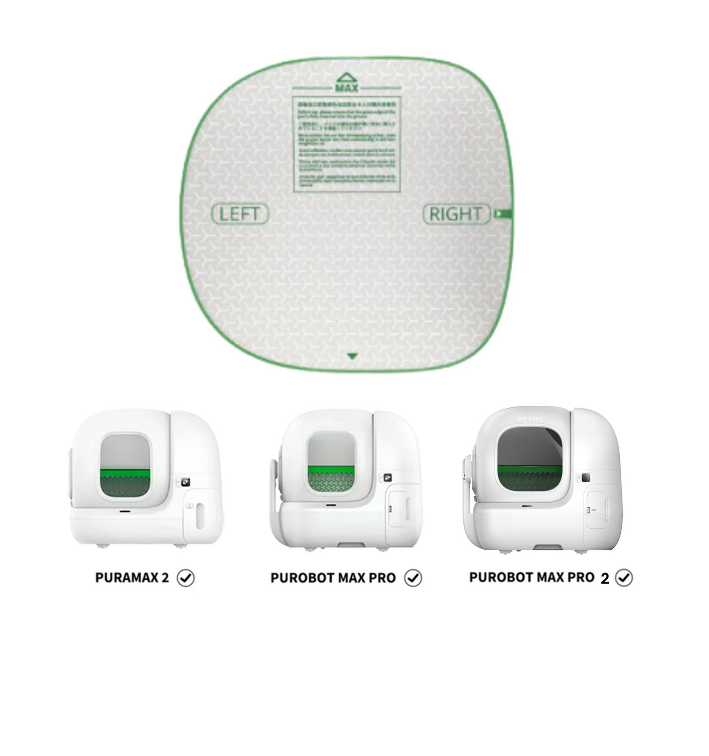 Tapis De Litière Intérieur PuraMax 2, Purobot Max Pro &amp; Purobot Max Pro 2