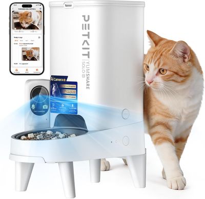 PETKIT YUMSHARE SOLO 2 - Distributeur de croquettes avec caméra IA (3 L)