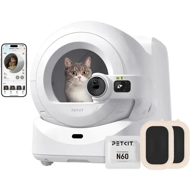 PETKIT PUROBOT ULTRA IA - Litière autonettoyante avec caméra