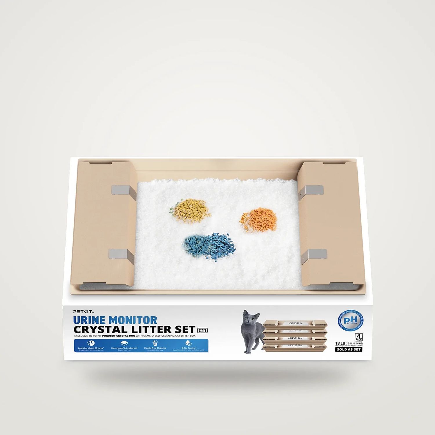 Crystal Cat Litter Kit - Détection pH