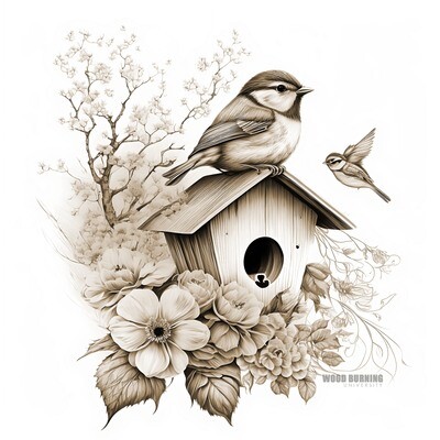 Bird and birdhouse Bird and birdhouse