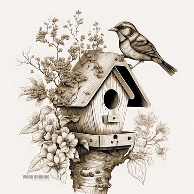 Bird with birdhouse Bird with birdhouse