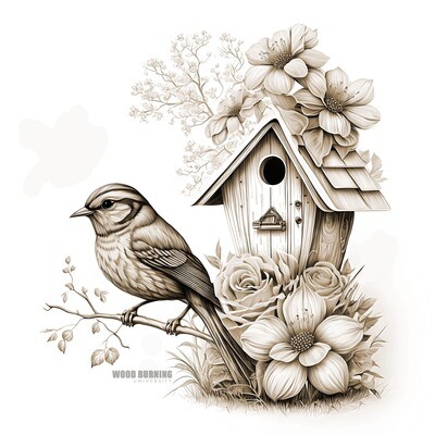Bird with birdhouse Bird with birdhouse