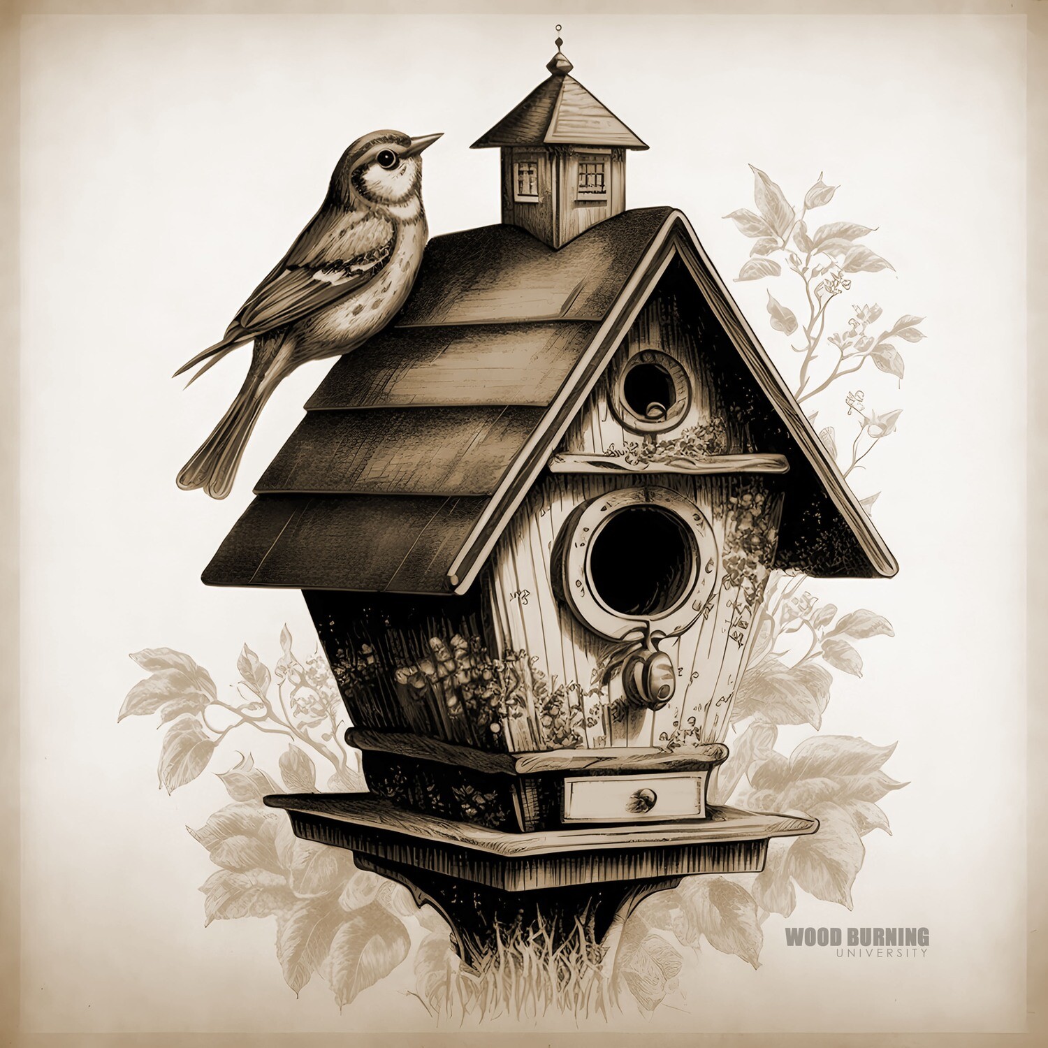 Bird and Birdhouse
