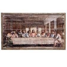 Roman JS Renaissance - 21" Last Supper Framed Panel With Leafing