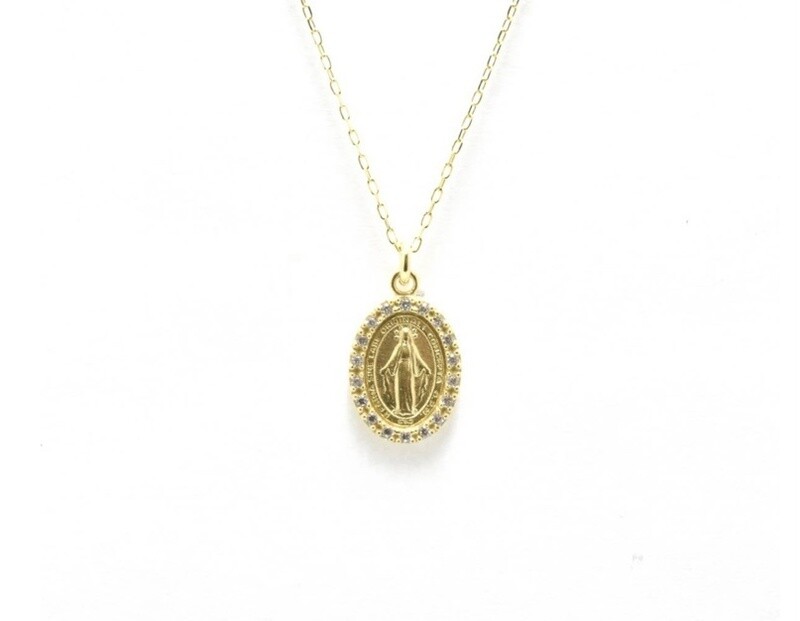 Large Crystal Mary Chain Necklace