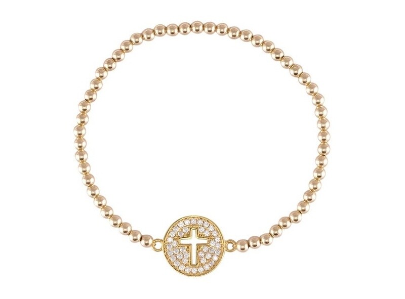 Caterina Cross Cut Out Beaded Bracelet