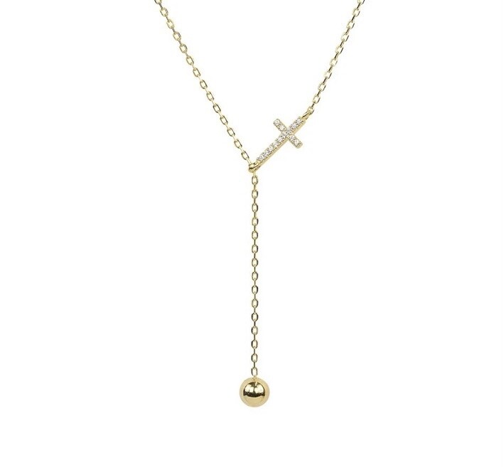 Adjustable Cross Chain Necklace