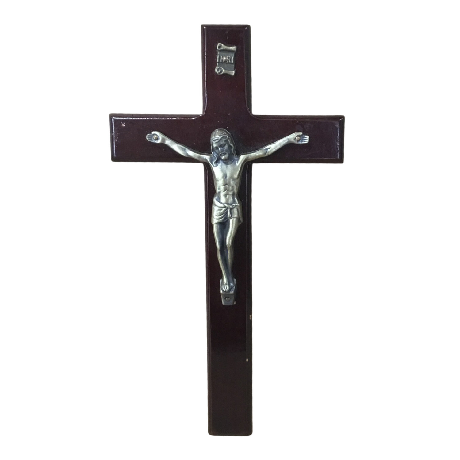 Wooden cross with crucifix - Medium, Size: Medium