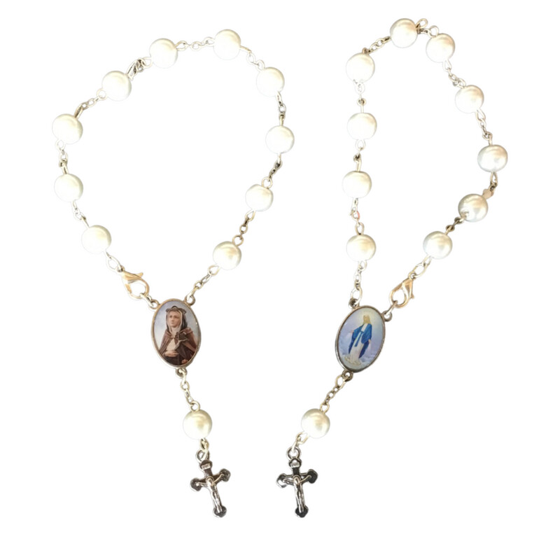 Car Rosary - Glass Pearl Bead