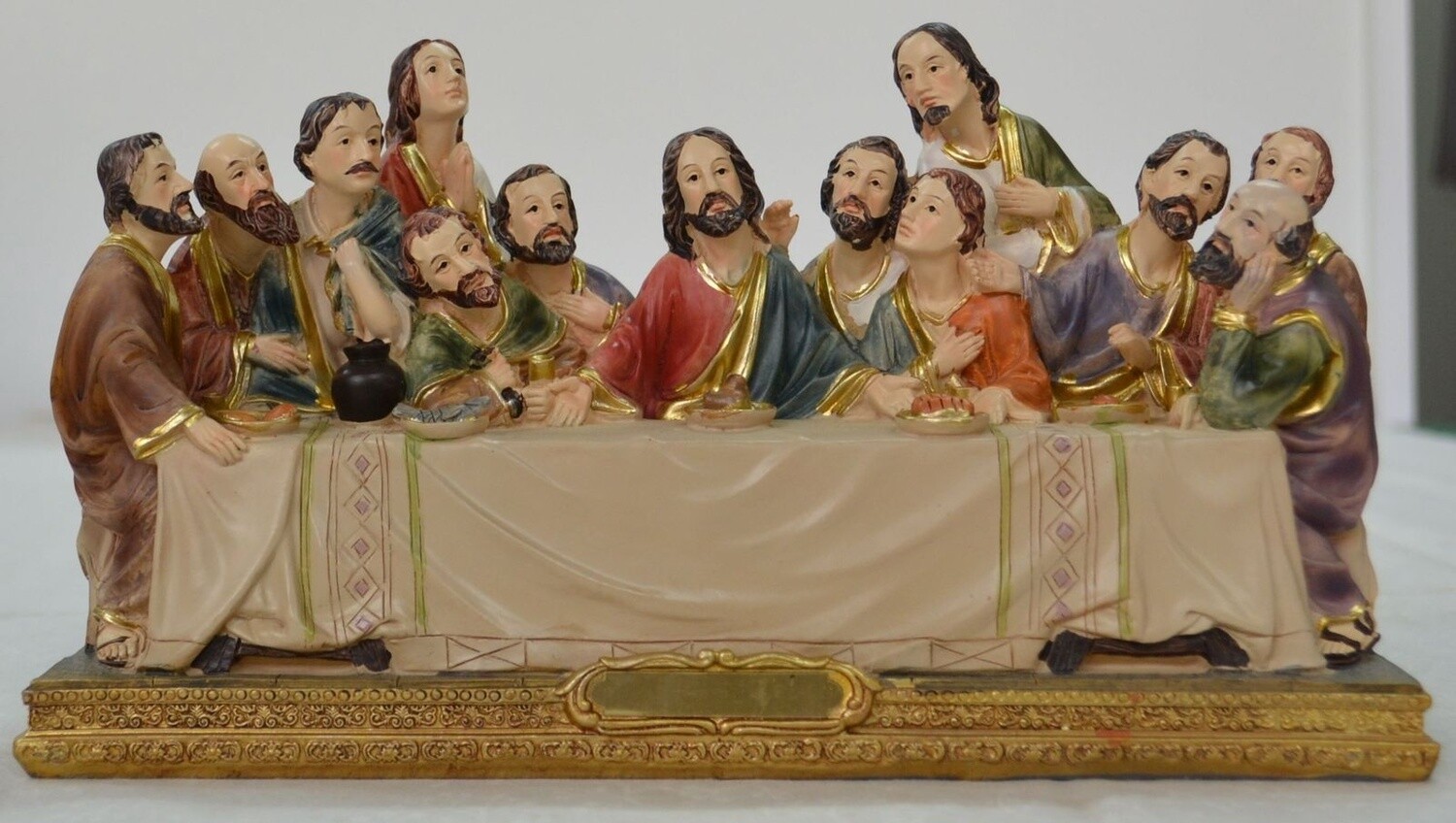 Last Supper Resin Statue Coloured 12cm