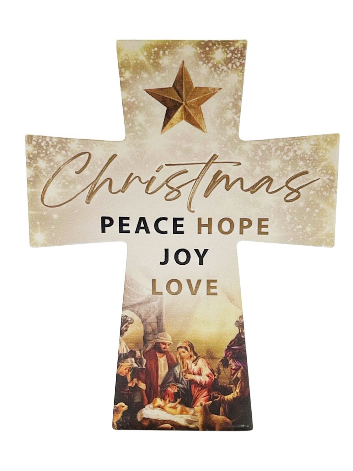 CERAMIC CROSS - CHRISTMAS