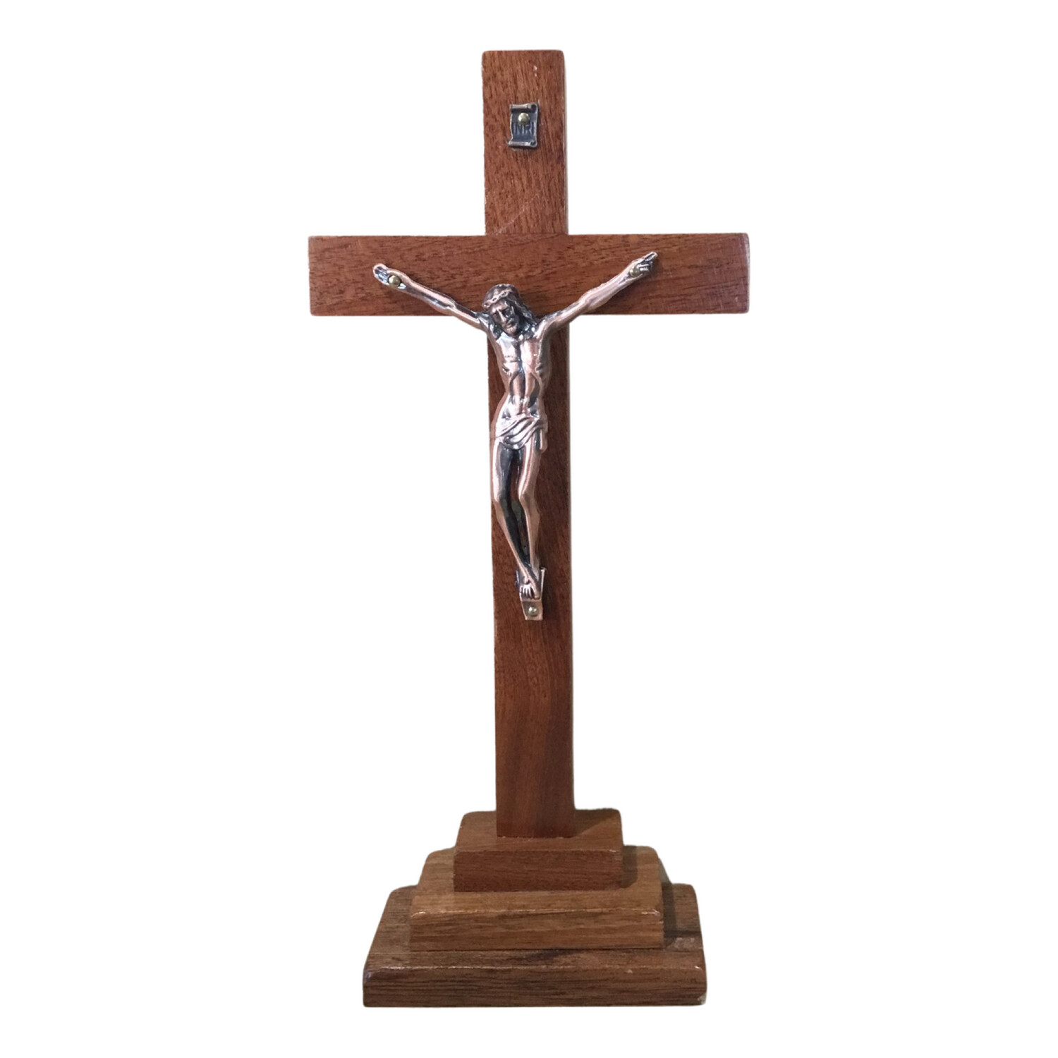 Wood Cross with Stand - 24cm