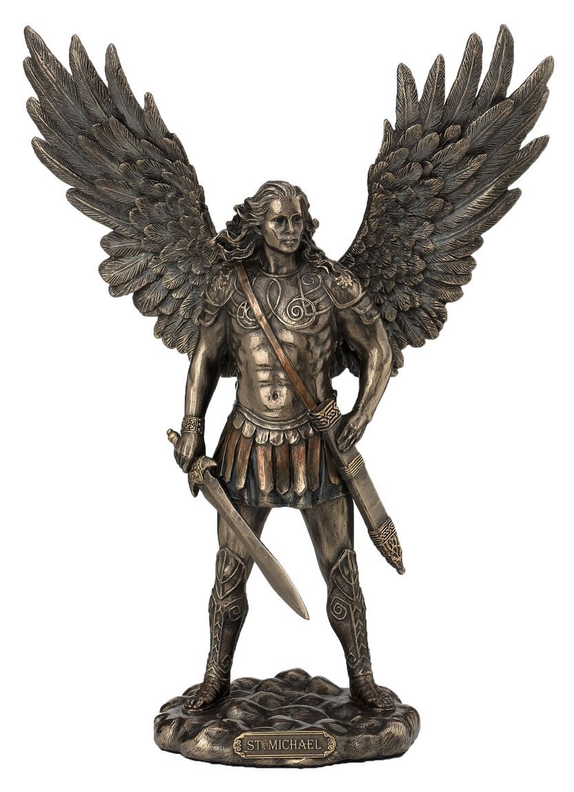 St Michael with sword 27.5cm - Bronze