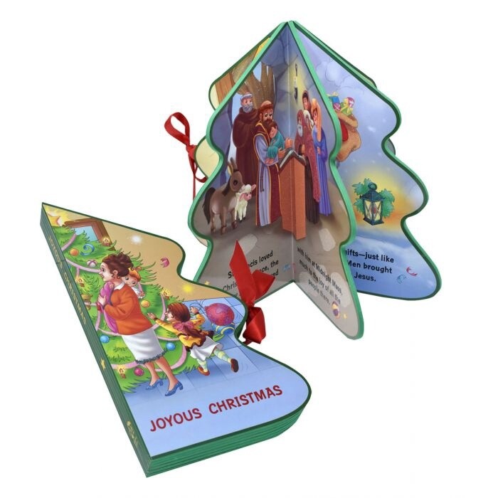 Joyous Christmas - board book with ribbon
