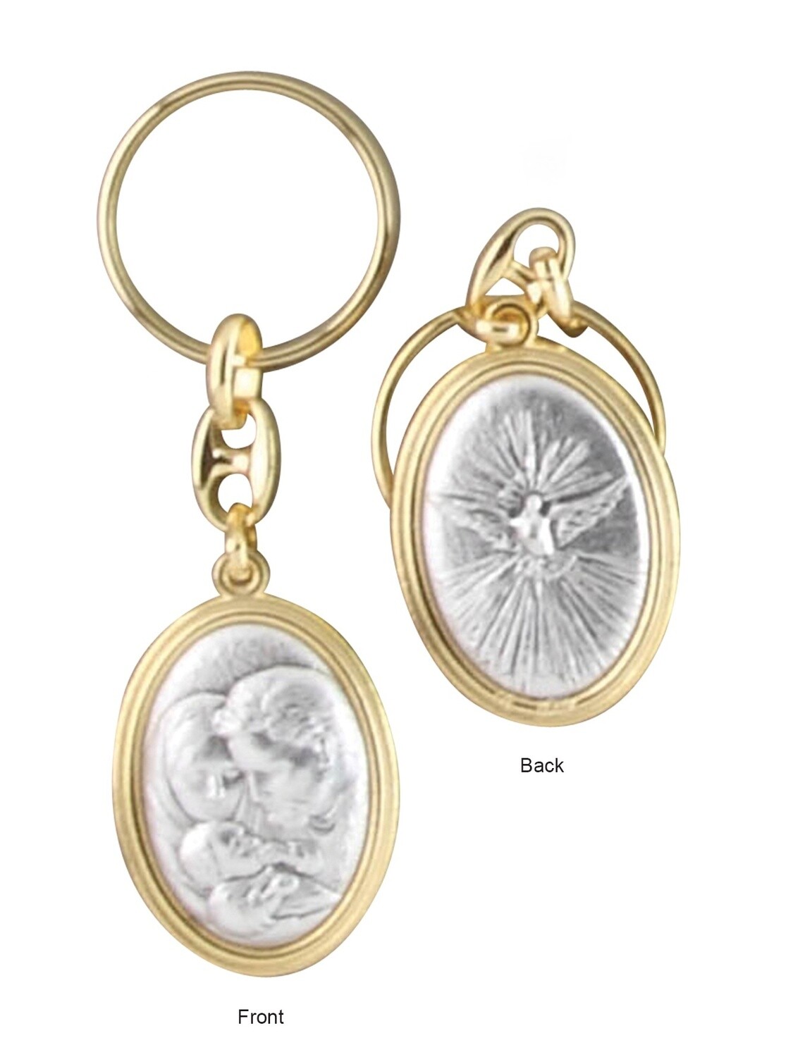 KEYRING 2 SIDED - HOLY FAMILY / HOLY SPRIT