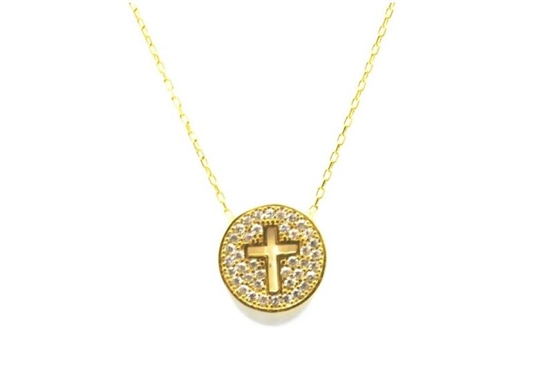 Cross Cut Out Chain Necklace